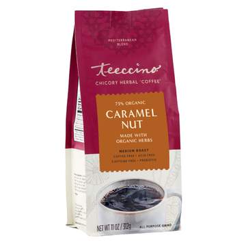 Teeccino Caramel Nut coffee alternative.